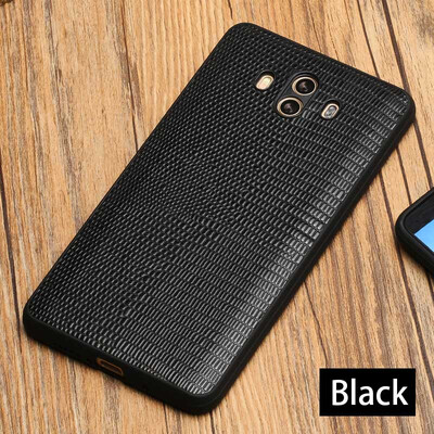 

Genuine Leather Phone Case For Huawei Mate 9 10 Lizard Texture Back Cover For Huawei P9 P10 Plus Cases