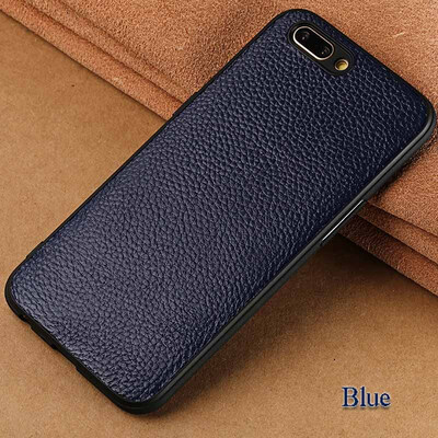 

Genuine Leather Phone Case For OPPO R11 Litchi Texture Back Cover For R9 R9S Plus Case