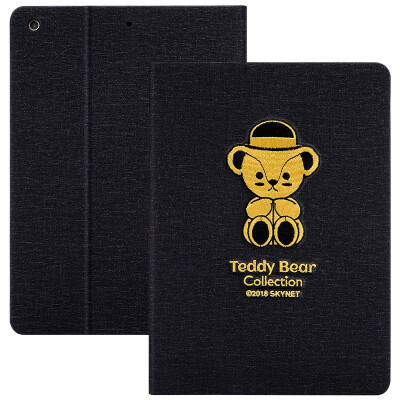 

Teddy Collection Apple New iPad7 Cover 2018 New 2017 Universal Flat Case 97 Inch Creative Embroidery Drop Stall Support Holster Teddy Doll