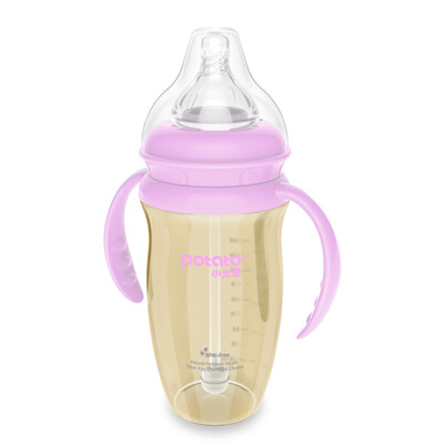 

Small potato potato wide caliber ppsu bottle with handle straw drop-proof baby newborn bottle 270ml purple