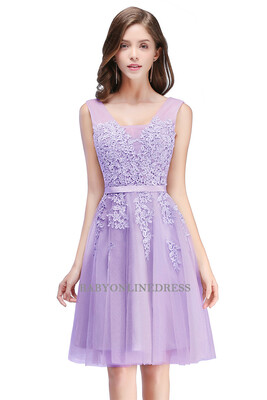 

Multi Color Embroidery Lace Short Evening Dress Sexy Chiffon Homecoming Dresses