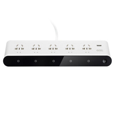 

Real intelligence P1 TV exclusive intelligent plug white 5-bit socket plug-in plug-in board smart 24AUSB fast charge lightning protection surge child protection electric shock