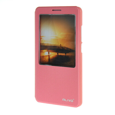 

MOONCASE Huawei Ascend Mate 7 чехол для View Slim Leather Flip Pouch Bracket Back Cover Pink