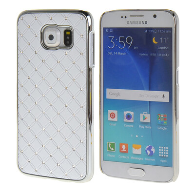 

MOONCASE Galsxy S6 Футляр Роскошные Chrome горный хрусталь Bling Звезда задняя крышка чехол для Samsung Galsxy S6 Белый