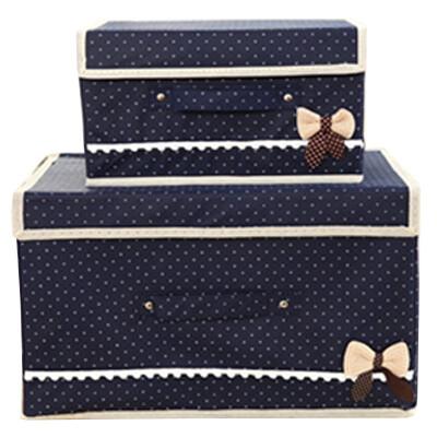 

[Jingdong supermarket] Lizi storage box size storage box clothing finishing box debris finishing box 2 sets of cyan