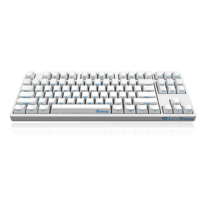 

AKKO Ducky Zero 3087 cherry shaft mechanical keyboard 87 key original cherry axis PBT side engraved white black axis game keyboard wired keyboard