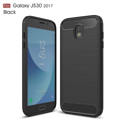 

Goowiiz Phone Case For Samsung Galaxy J530J5 Pro 2017J5 2017 European Fashion Slim Carbon Fiber TPU Soft Silicone