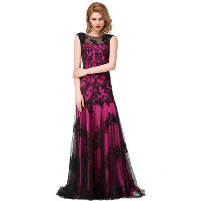

Elegant Lace Mermaid Prom Dresses Long Appliques Evening Gown