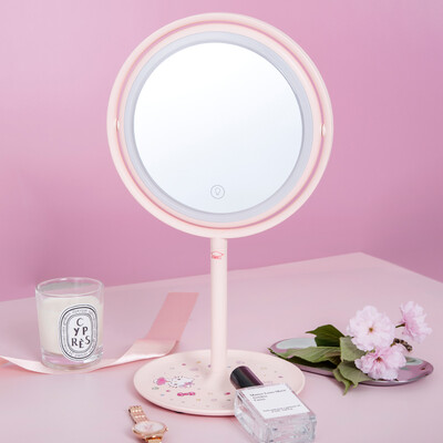 

Hello Kitty desktop mirror shakes with smart makeup mirror led makeup mirror with lamp desktop mirror bedside table lamp KT8508