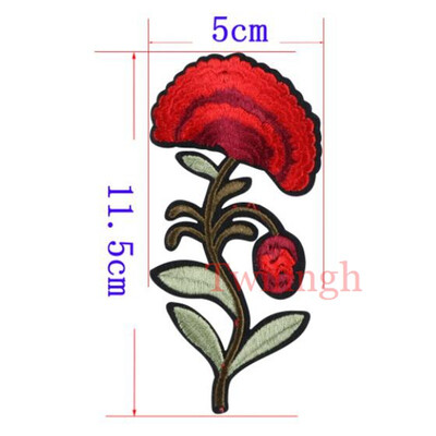 

1 Pcs Top Patches Iron-on Sew-on Red Rose Flower Embroidery Patch Motif Applique Children Women DIY Clothes Sticker Wedding