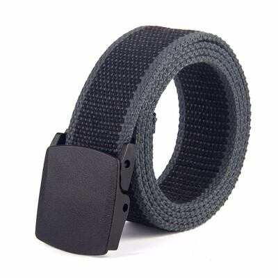 

Metal-free buckle belt striped canvas belt woven belt canvas belt casual cotton belt
