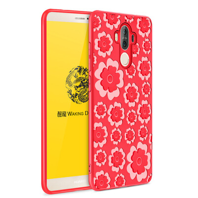 

Goowiiz Fashion Phone Case для Huawei Mate 9 3D Relief Flower Ультратонкая мягкая TPU Полная защита