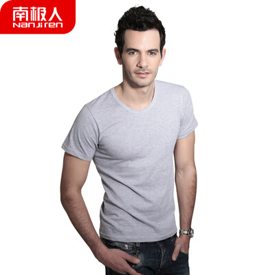 

Antarctic mens vest short-sleeved T-shirt bottoming shirt combed cotton round neck sports sweatshirt casual underwear N695X20751 white