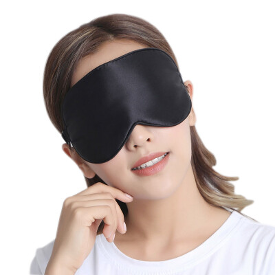 

LANLUO Silk Eye Mask Sleep Shading Breathable Unisex adjustable size Black