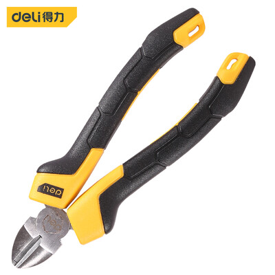 

Deli deli anti-skid rubber handle diagonal pliers 60th chrome vanadium steel oblique pliers wire cutters 6 inches DL2206Z