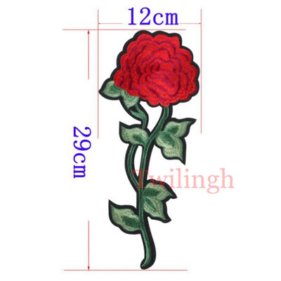 

1 Piece Patches Red Flower Embroidered Patch 3D Applique DIY Sewing Repair Accessories Fabric Stickers Wedding Clothing Patches