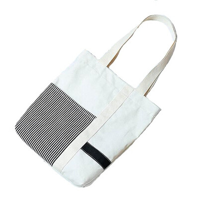 

SMOOZA 2018 new Stripe Beach Zipper Handbags Canvas Tote Large Capacity Shoulder bag Female Shopping Handbags sac Dropshipping