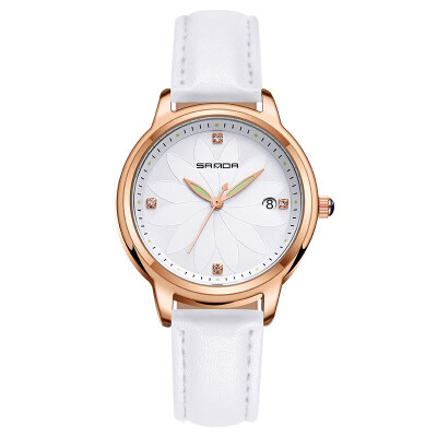 

SANDA luxury Jewelry fashion women leather strap wrist watch diamond watches womens watches