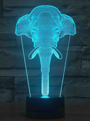 

AINA 16 color elephant head night light