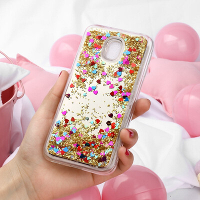

Akabeila Cover for Samsung Galaxy J3 2017 EU Case Soft Mirror Dynamic Glitter Phone Protector Cover Shell J330 J330F