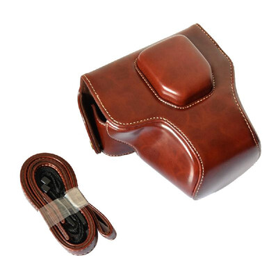 

High Quality Crazy horse Leather Camera Case Bag with Shoulder Strap for Olympus OM D EM10 E M10 with 14 42mm Lens