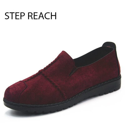 

Women shoes Loafers Round Toe Simple Vintage Comfy Slip-Ons Shoes
