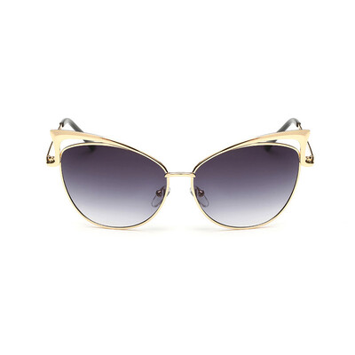 

FEIZATMTA 2018 Новые женщины Cat Eye Солнцезащитные очки Женские Vintage oculos Зеркало Солнцезащитные очки Металлические Светоотражающие плоские объективы Gradient Fashion