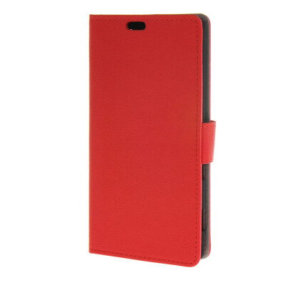 

MOONCASE Classical Multi Colored Leather Wallet Flip Card Slot Bracket Back Case Cover for Sony Xperia C4 Red