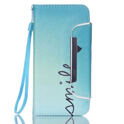 

MITI High Quality Fashion Split design Leather PU Mobile Phone Case Samsung Galaxy S6 G9200 Wallet Flip Holster Lanyard Cover
