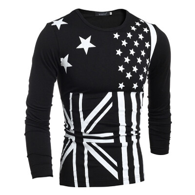 

Fashion Printing Gifts new foreign trade in Europe and America men's classic Slim long-sleeved T-shirt Mens