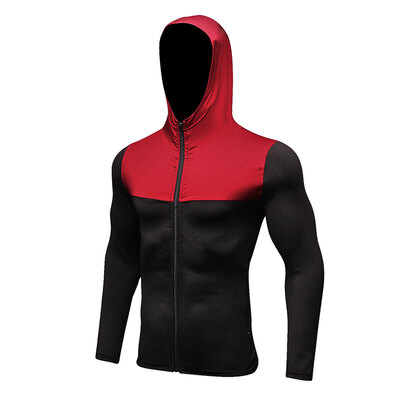 

Cap Hoodie Soccer Jerseys Compression Fitness Sportswear Men Running Jacket