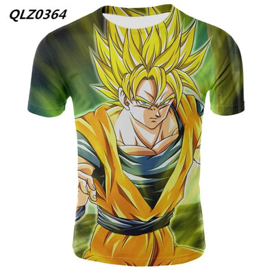 

Large Size Mens Fashion Casual T-shirt Dragon Ball Anime Print T-shirt Short Sleeve Slim Sport T-shirt Top