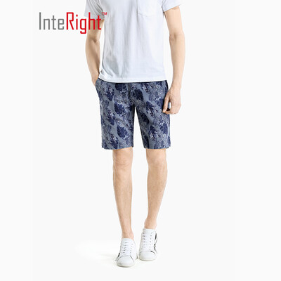 

INTERIGHT casual shorts mens camouflage printed casual pants denim blue  30
