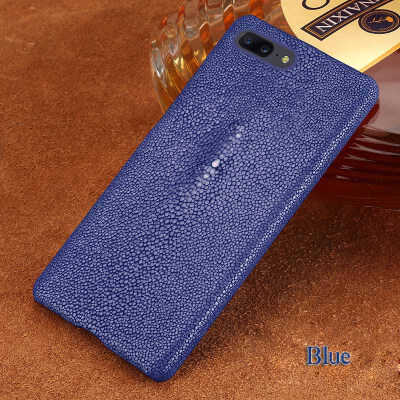 

Genuine Leather Phone Case For Oneplus 5 Case Natural Pearl Fish Skin Back Cover For Oneplus 3 3T 5T Case