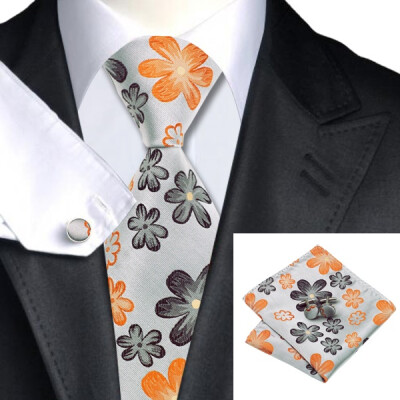 

2016 New Hot selling Vogue Men Silk Tie Set High Quality 100 Silk Necktie Handkerchief Cufflink Set for Formal Wedding Party