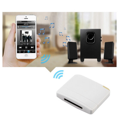 

Bluetooth A2DP Музыка приемник аудио адаптер для Ipod iPhone 30pin Dock спикера White
