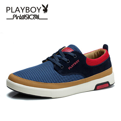 

PLAYBOY brand SummerNewColor matching sneakersBreathable meshEngland styleSport casualMens shoes