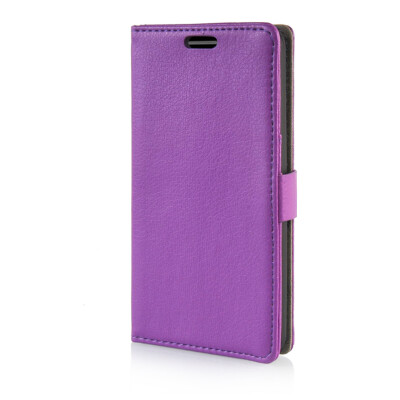 

MOONCASE Litch Skin Leather Side Flip Wallet Card Slot Pouch Stand Shell Back Case Cover for LG G3 Stylus D690 Purple