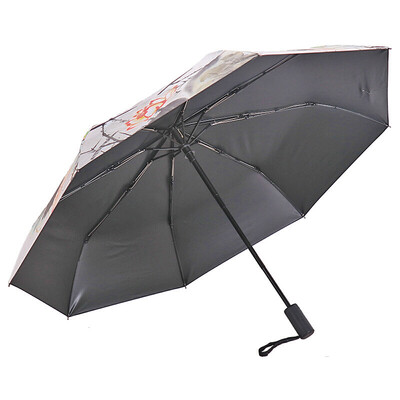 

Paradise umbrella safe self-opening all blackout vinyl transfer lotus pond moonlight tri-fold small black umbrella umbrella umbrella sun outside picture 30491ELCJ give steam goggles