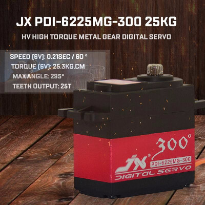 

JX PDI-6225MG-300 25kg HV High Torque Metal Gear Digital Servo for RC Traxxas HSP Car Boat Robot Helicopter Airplane