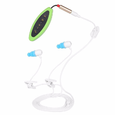 

CJX601 4GB MP3 Music Player IPX8 Waterproof with Headphones FM Radio Clip Design for Swimming Running Diving Green