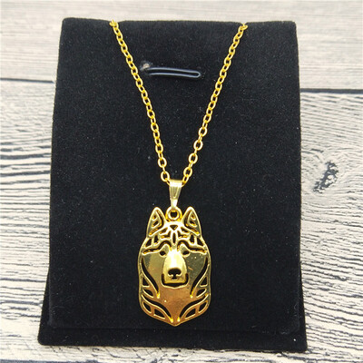 

New Siberian Husky Necklace Trendy Style Siberian Husky Pendant Necklace Women Fashion Pet Jewellery Animal Dog Jewellery