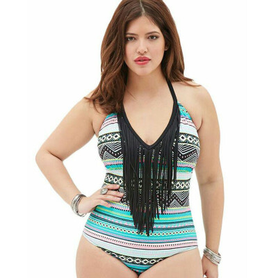 

XXL Plus Large Size Swimwear Sexy Printing Womens One Piece Womens Swimsuits Bikini Set