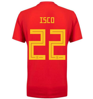

Thailand Spain camisetas de futbol ISCO ASENSIO ESPANA Soccer Jerseys World Cup 2018 Home Red White RAMOS INIESTA PIQUE football S