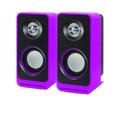 

Stylish Small Laptop Speaker Wired Stereo Audio USB 20 Small Pair Box Laptop MP3 MP4 Cannon Speaker Companion