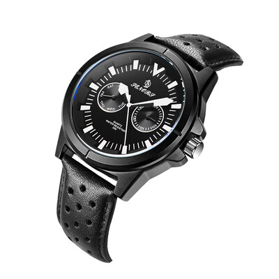 

Mens Military Sport Watch Fashion Casual Leather Waterproof Quartz Wrist Watches Good Gift for Men