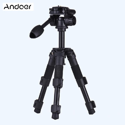 

Andoer Q166S Portable Mini Aluminum Alloy 3 Section Photography Tabletop Tripod with 3 Way Pan Tilt Head Max Height 51cm for DSLR