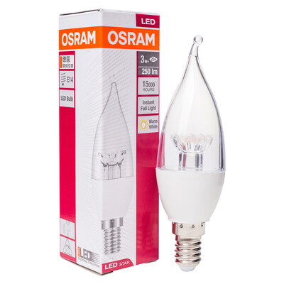 

OSRAM OSRAM LED bulb pull tail bubble 3W E14 small mouth warm white yellow light