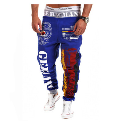 

Zogaa New Rope Elastic Fashion Printing Men's Active Pants