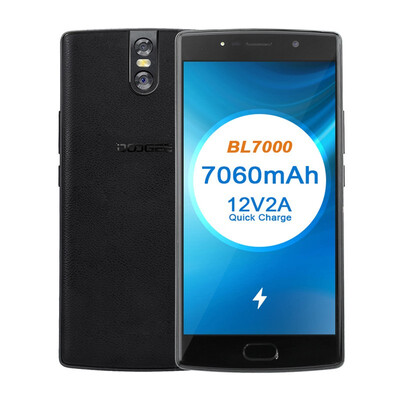 

DOOGEE BL7000 4GB64GB ROM Android 70 MTK6750T Octa-Core 15GHz 55 FHD Smartphone 3 Cameras 130MP130MP 7060mAh 12V 2A